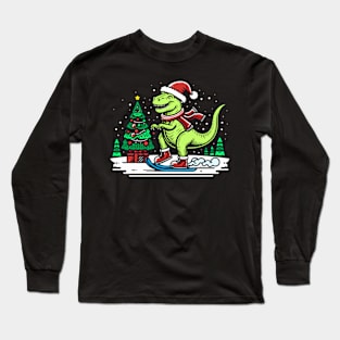 Christmas T-Rex Long Sleeve T-Shirt